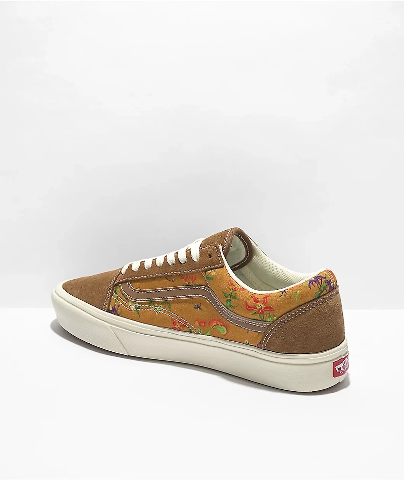 Vans Old Skool ComfyCush Fatal Floral & Golden Brown Skate Shoes