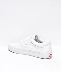 Vans Old Skool DIY Checkerboard True White Skate Shoes