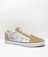 Vans Old Skool Desert Skulls Incense & White Skate Shoes