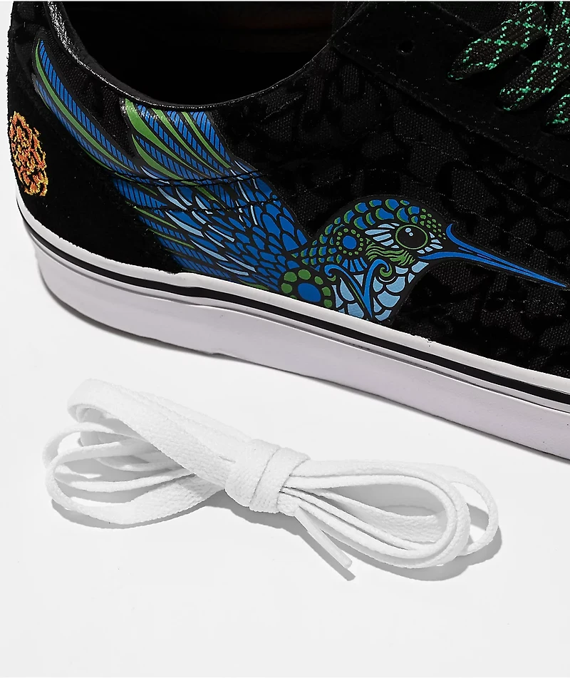 Vans Old Skool Dia De Los Muertos Black & Blue Skate Shoes