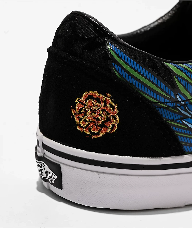 Vans Old Skool Dia De Los Muertos Black & Blue Skate Shoes