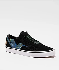 Vans Old Skool Dia De Los Muertos Black & Blue Skate Shoes