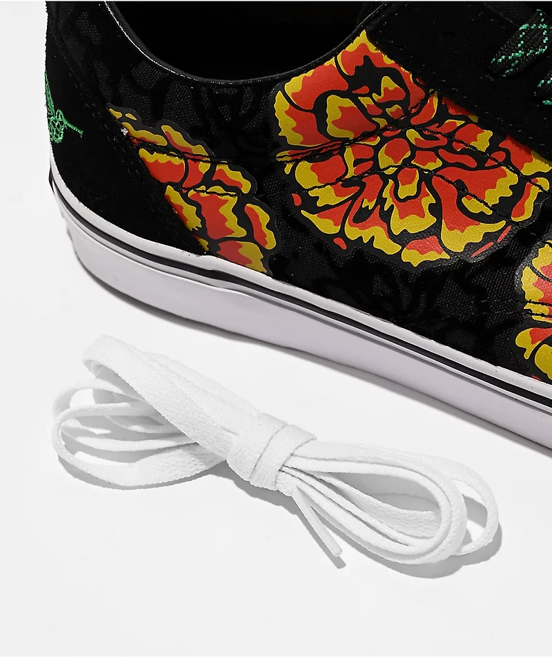 Vans Old Skool Dia De Los Muertos Black & Yellow Skate Shoes
