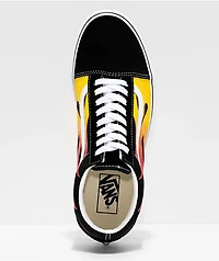Vans Old Skool Flame Black & White Skate Shoes