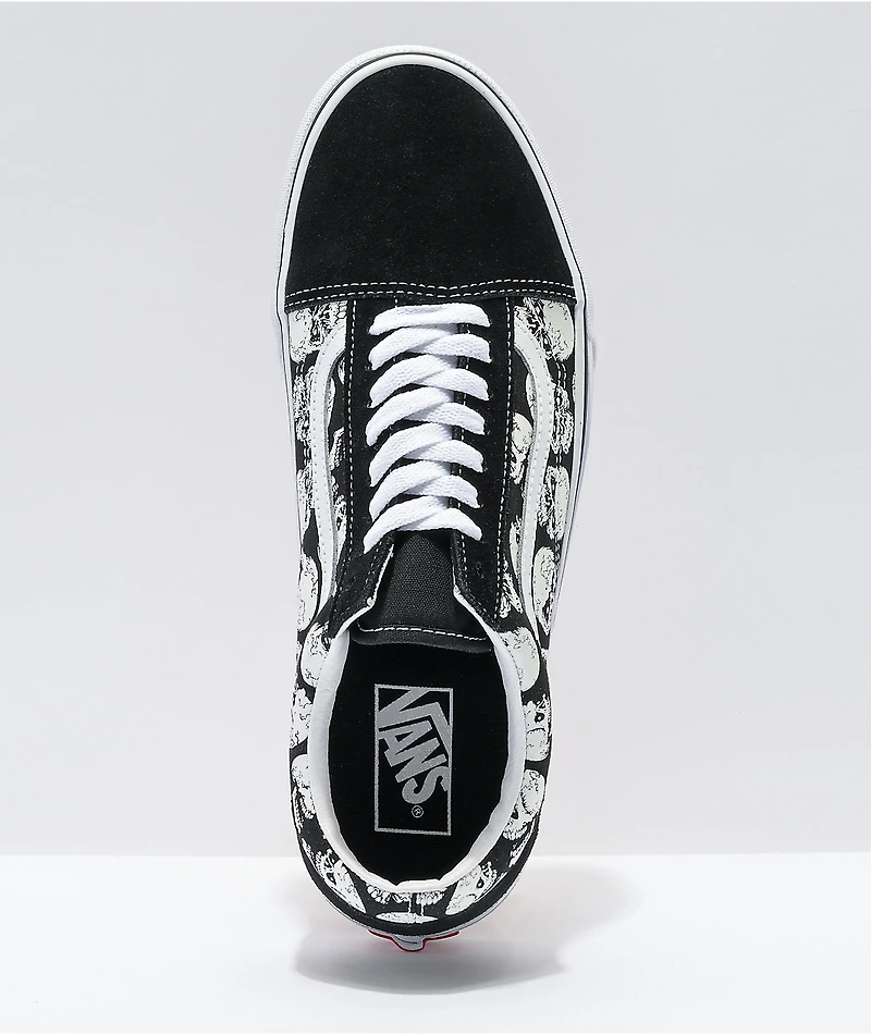 Vans Old Skool Glow-In-The-Dark Skulls Skate Shoes