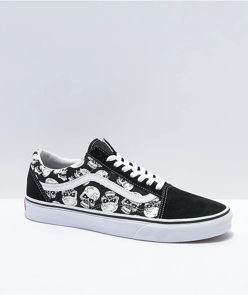 Vans Old Skool Glow-In-The-Dark Skulls Skate Shoes