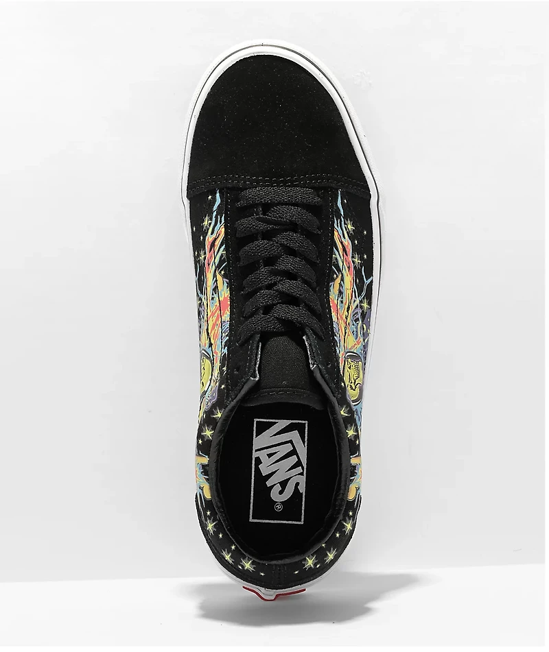 Vans Old Skool Glow Wizard Black & White Skate Shoes