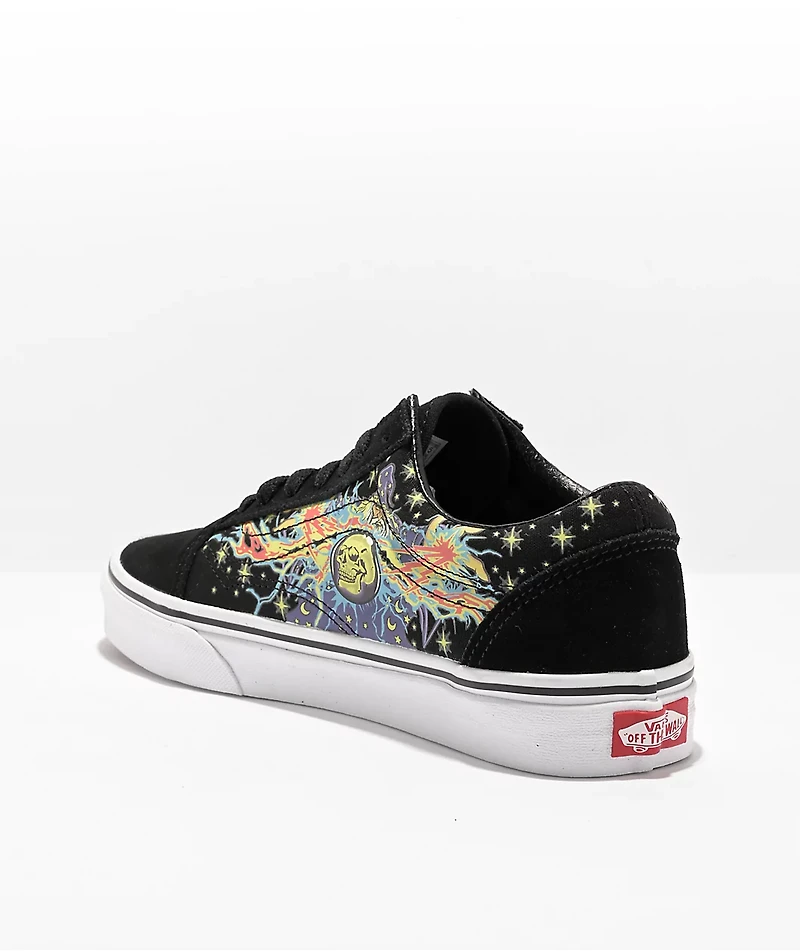 Vans Old Skool Glow Wizard Black & White Skate Shoes