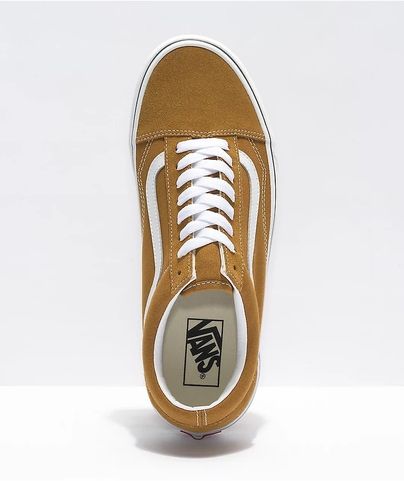Vans Old Skool Golden Brown & White Skate Shoes
