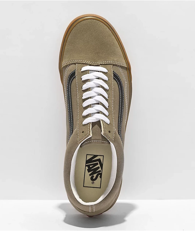 Vans Old Skool Gum, Timber Wolf & Black Skate Shoes