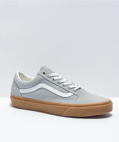 Vans Old Skool High Rise Grey, White, & Gum Skate Shoes