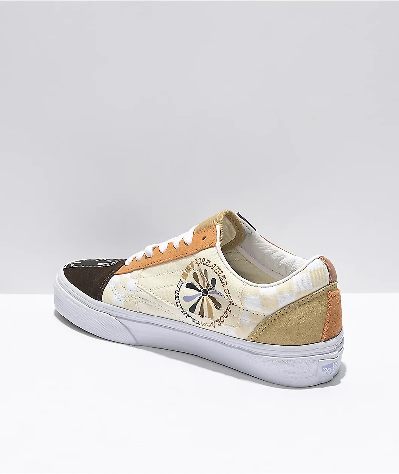 Vans Old Skool International Women‚Äôs Day Patchwork & True White Skate Shoes