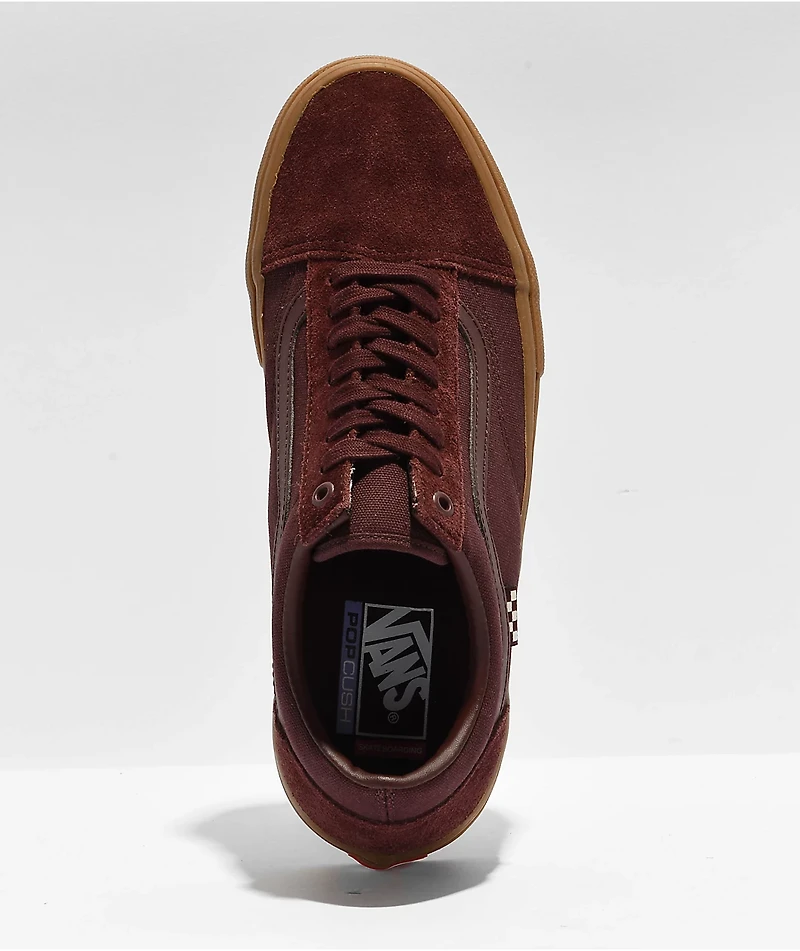 Vans Old Skool Maroon & Gum Skate Shoes