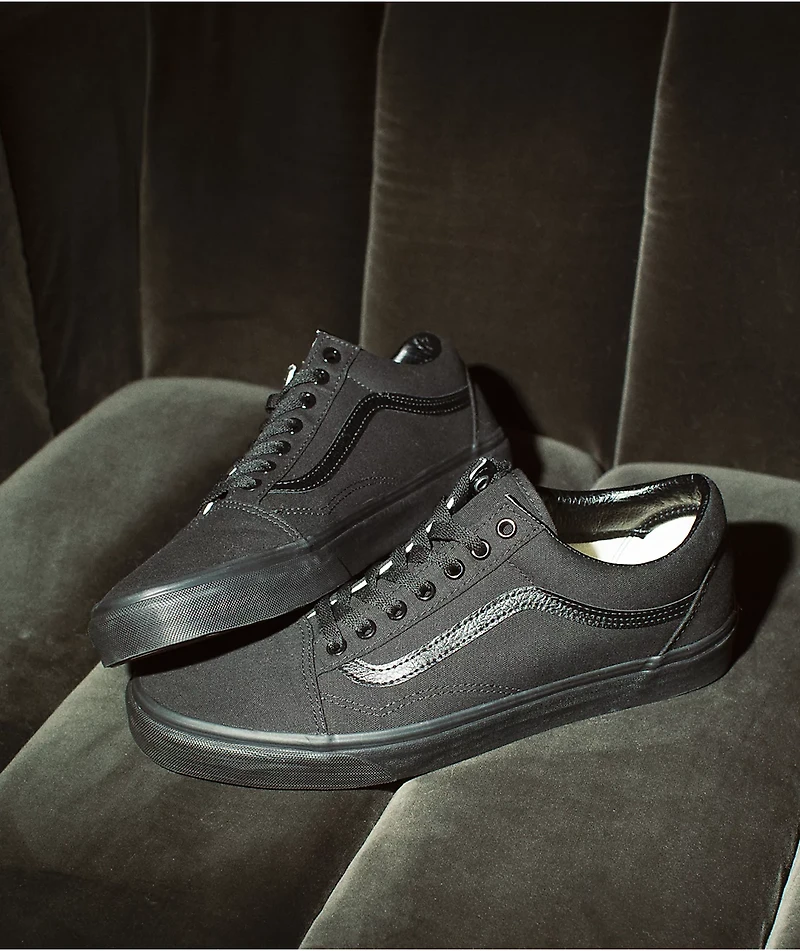 Vans Old Skool Mono Black Skate Shoes
