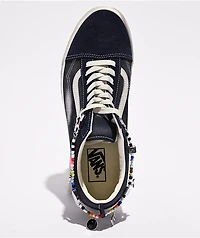 Vans Old Skool Paris Night Distressed Blue Skate Shoes