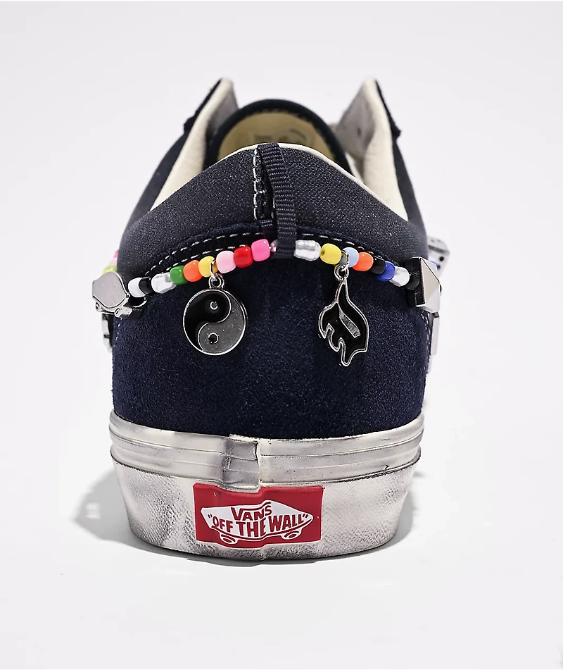 Vans Old Skool Paris Night Distressed Blue Skate Shoes