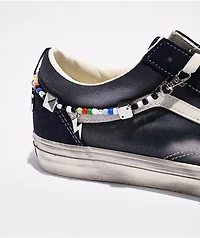 Vans Old Skool Paris Night Distressed Blue Skate Shoes