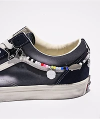 Vans Old Skool Paris Night Distressed Blue Skate Shoes