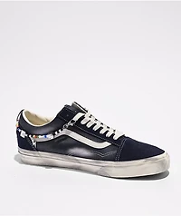 Vans Old Skool Paris Night Distressed Blue Skate Shoes