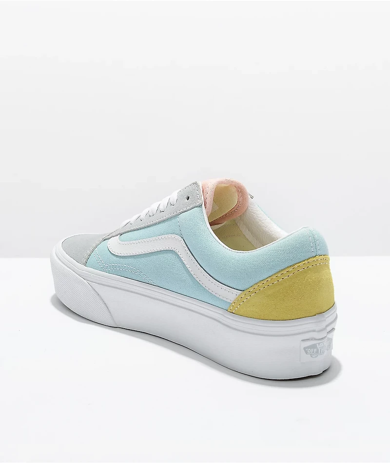 Vans Old Skool Pastel Colorblock Platform Shoes
