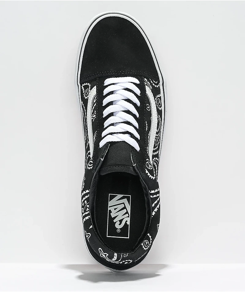 Vans Old Skool Peace & Paisley Black Skate Shoes