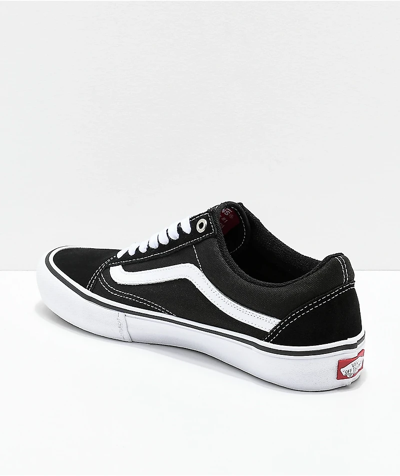 Vans Old Skool Pro Black & White Skate Shoes