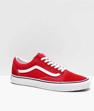 Vans Old Skool Racing Red & White Skate Shoes