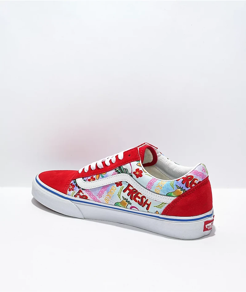 Vans Old Skool Racing Red & White Skate Shoes