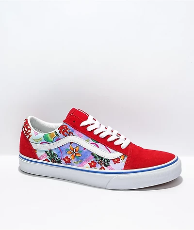 Vans Old Skool Racing Red & White Skate Shoes