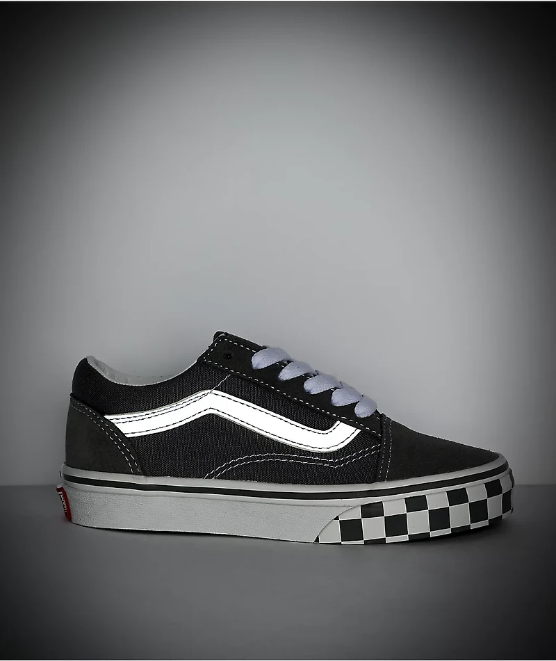 Vans Old Skool Reflective Frost Grey Skate Shoes