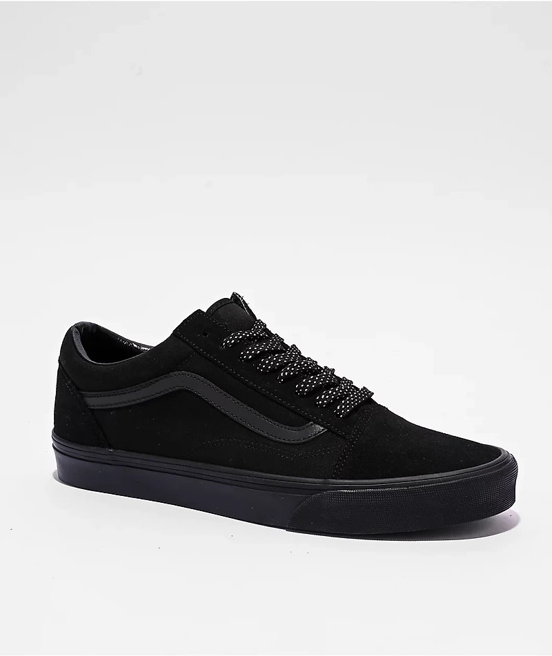 Vans Old Skool Reflective Pop Black Skate Shoes