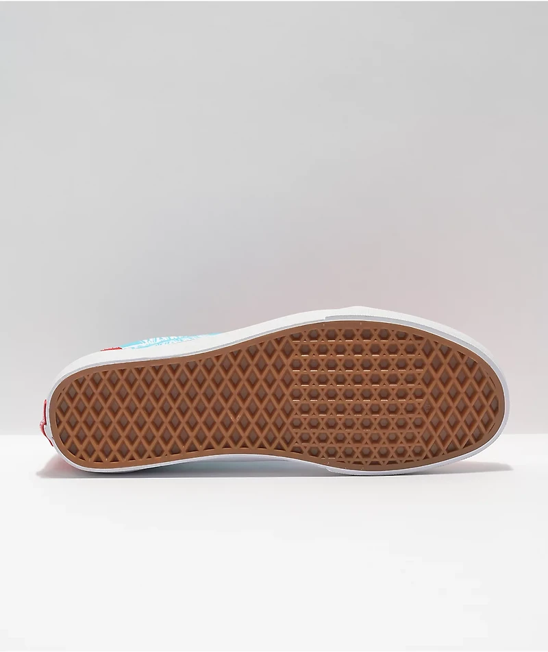 Vans Old Skool Retro Blue, Red, & White Skate Shoes