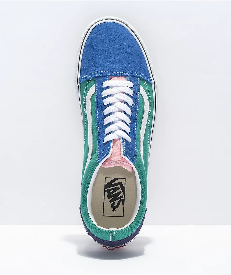 Vans Old Skool Retro Court Multi & White Skate Shoes