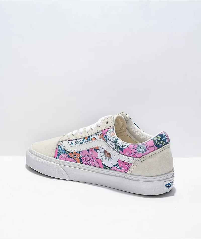 Vans Old Skool Retro Floral & Tan Skate Shoes