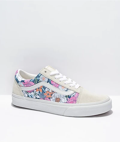 Vans Old Skool Retro Floral & Tan Skate Shoes