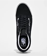 Vans Old Skool Rose & Thorn Black Skate Shoes