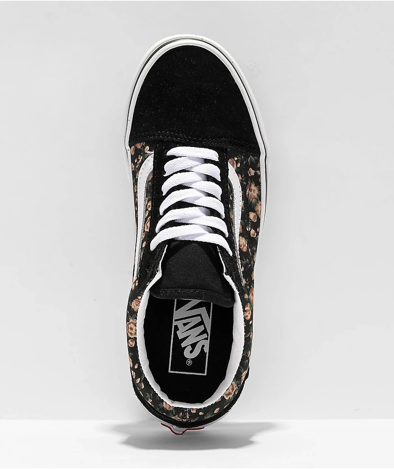 Vans Old Skool Rose Dreams Black Skate Shoes