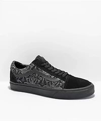 Vans Old Skool Skull Tapestry Raven & Black Skate Shoes