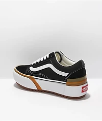 Vans Old Skool Stacked Black & White Platform Shoes