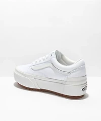 Vans Old Skool Stacked True White Platform Shoes