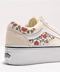 Vans Old Skool Stackform Floral Embroidery Platform Shoes