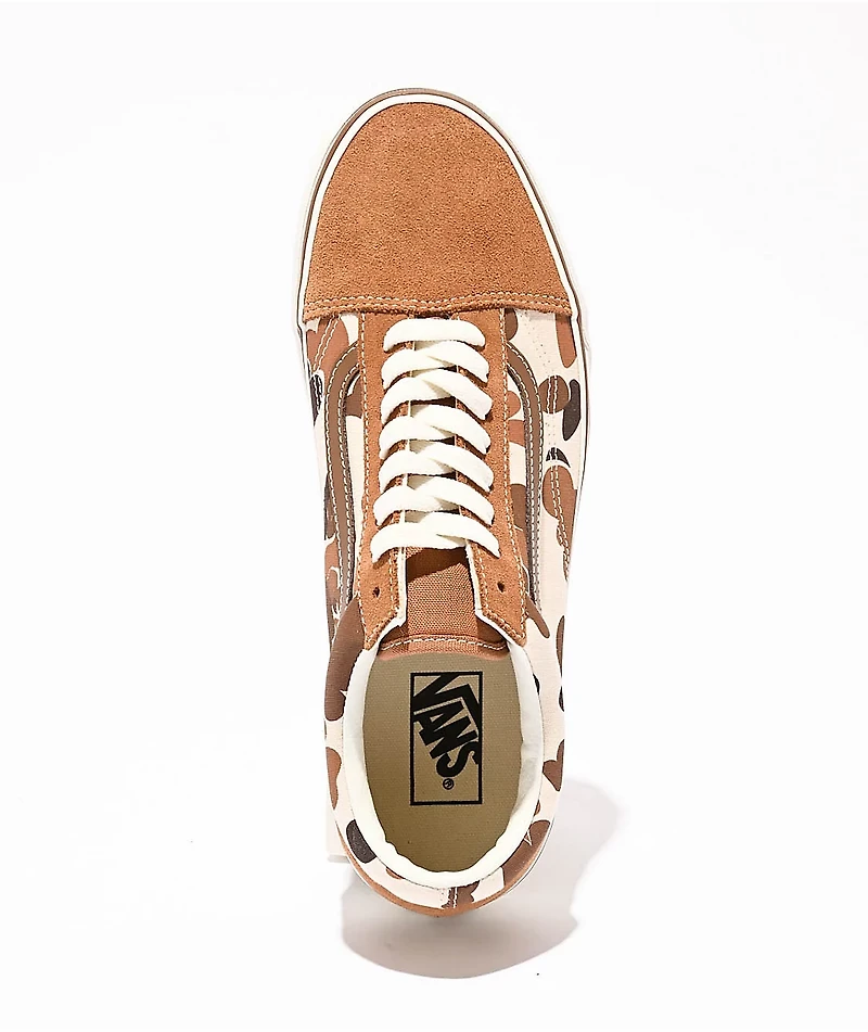 Vans Old Skool Tan & Camo Skate Shoes