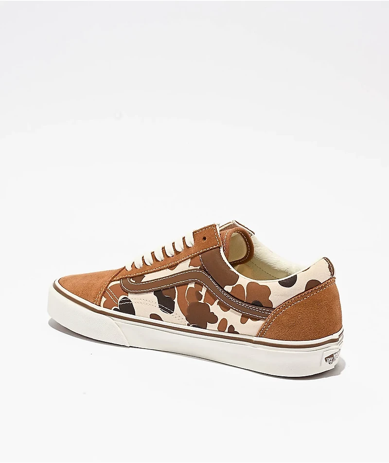 Vans Old Skool Tan & Camo Skate Shoes