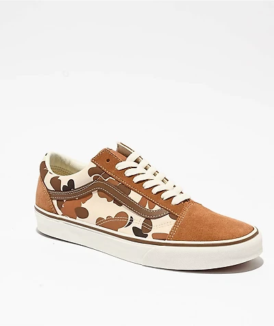 Vans Old Skool Tan & Camo Skate Shoes
