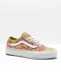 Vans Old Skool Tapered Psychedelic Resort Yellow Skate Shoes