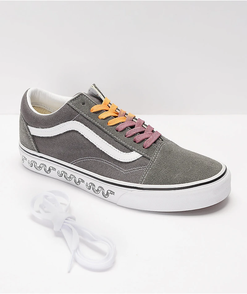 Vans Old Skool UV Dreams Pewter & White Skate Shoes