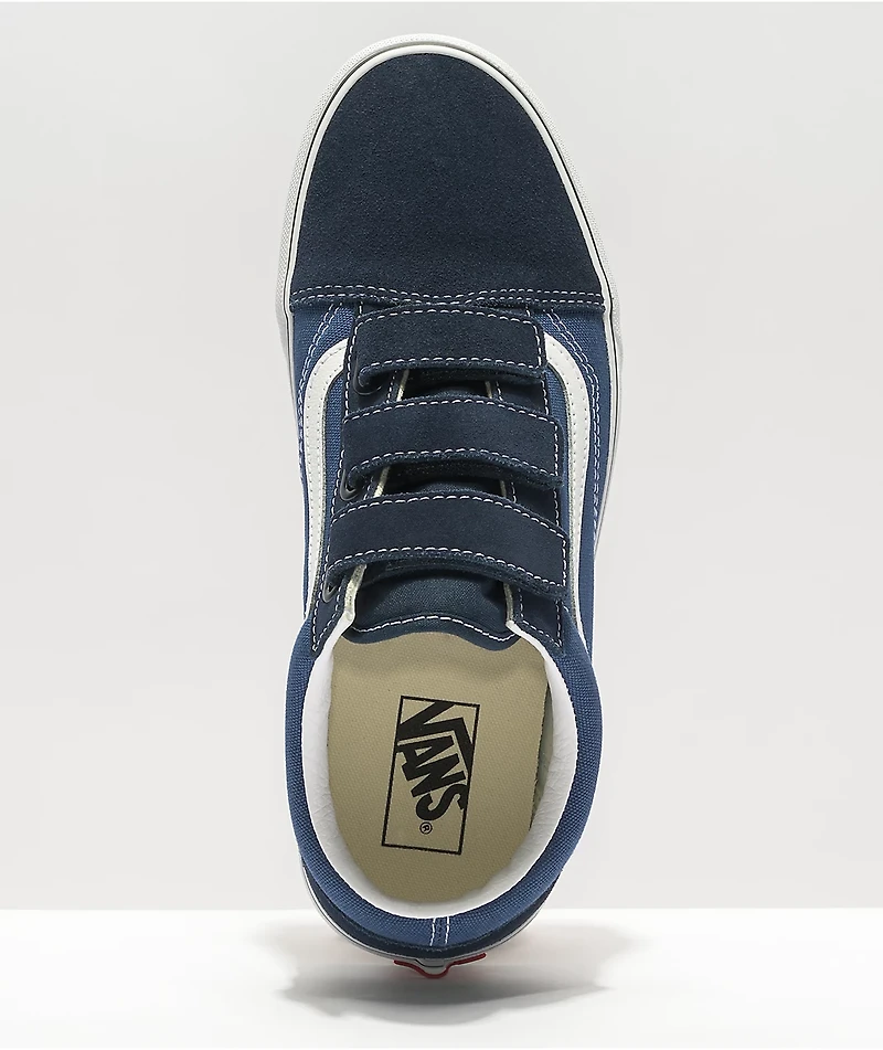 Vans Old Skool V Dress Blue & Navy Skate Shoes
