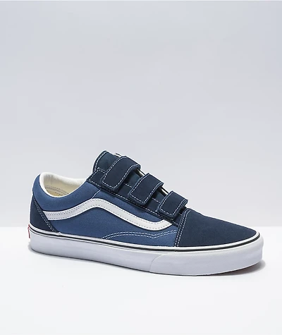 Vans Old Skool V Dress Blue & Navy Skate Shoes