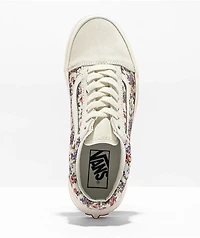 Vans Old Skool Vintage Floral White Skate Shoes
