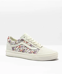 Vans Old Skool Vintage Floral White Skate Shoes